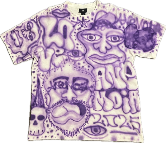 "FACES"-ANEMOIA PURPLE TEE